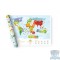 Скретч-карта мира Travel Map для детей с карточками животных (немного мятая упаковка)